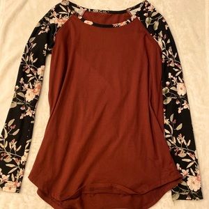 Long sleeve floral shirt